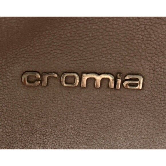 Cromia Purse Bag Hobo Beige Tassel Logo Strap Handles Goat Skin Italy - Picture 4 of 13